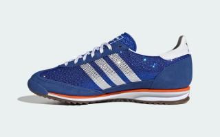 Women's adidas SL 72 Rhinestone "Bold Blue" (SKU: KJ2426). Photo via adidas.