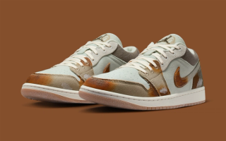 Pre-distressed Air Jordan 1 Low retro.