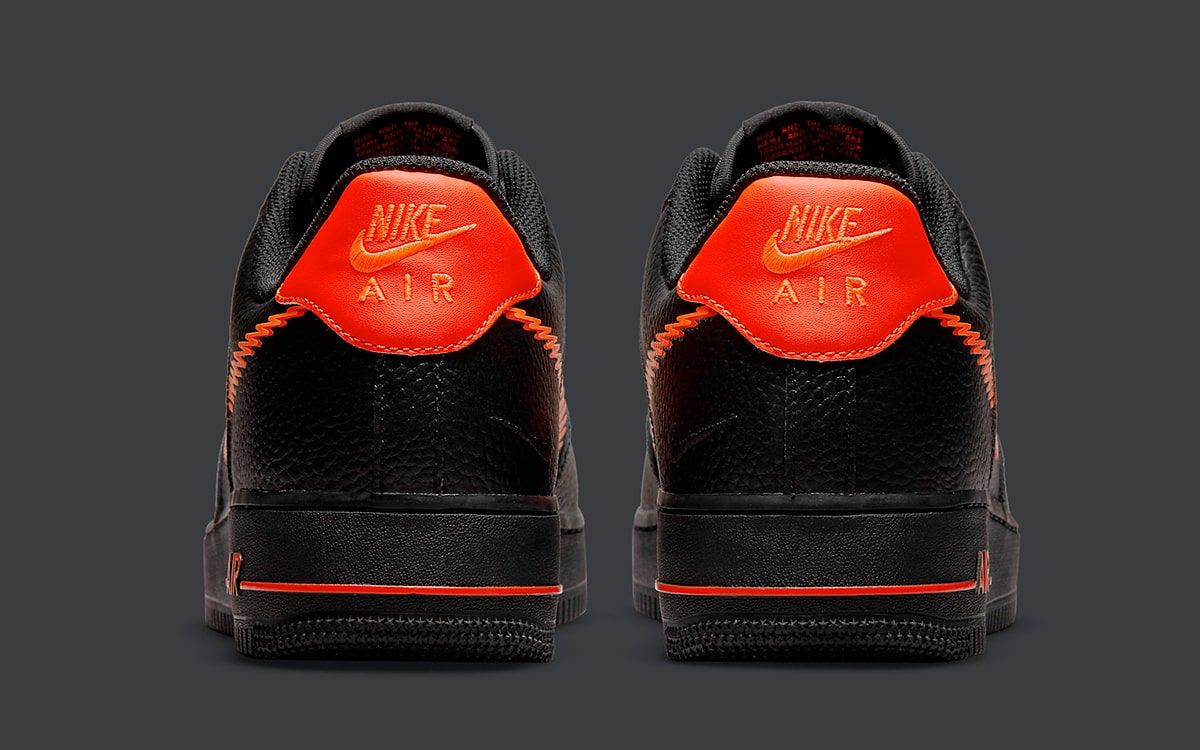 nike air force 1 low zig zag black orange