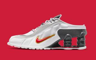 Martine Rose x Nike Shox MR4 “Metallic Platinum” and “Fire Red” Set for Holiday 2025
