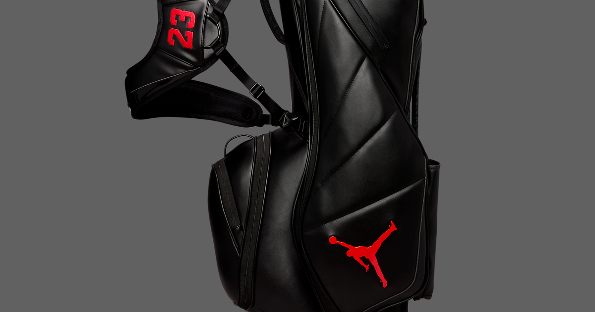 Jordan Drops All-Black Luxe Golf Bag With Gym Red Accents