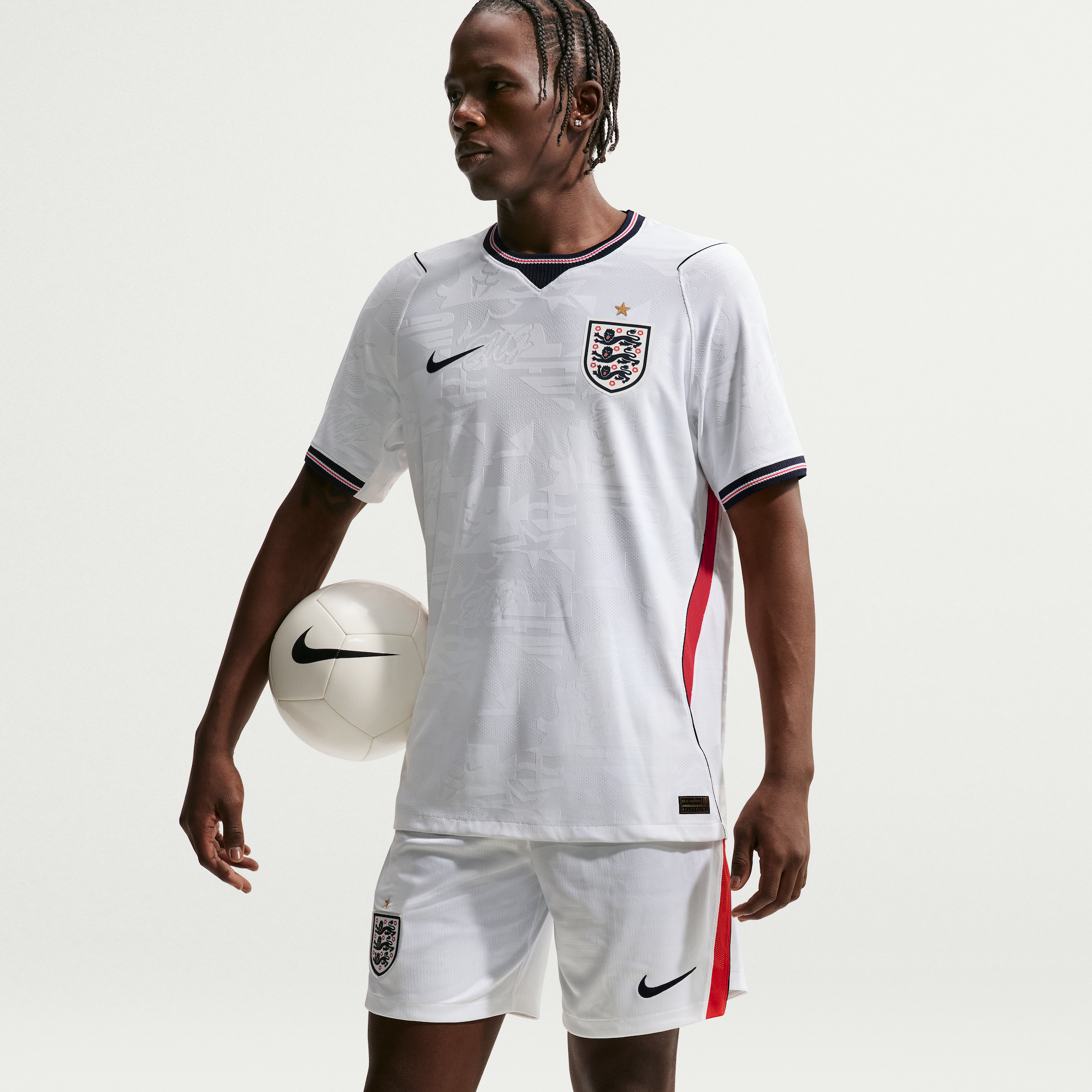 E-commerce product shot of England's Home jersey by Nike for the 2026 FIFA World Cup™.