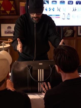 Lionel Messi & Ronnie Fieg for Kith x adidas Football. Photo via Ronnie Fieg.
