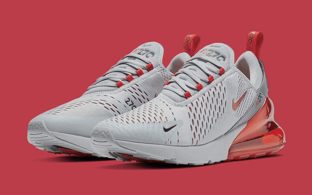 nike air max 270 wolf grey and red