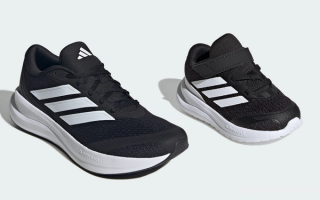 adidas Runfalcon 6 "Black/White" in Men's & Kid's sizing (SKU: IH9532, KI1777). Photos via adidas.