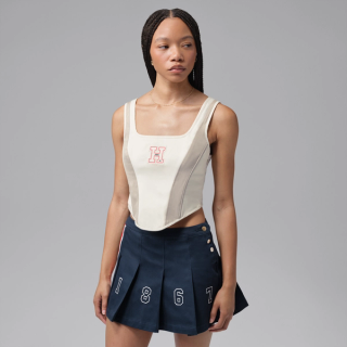 Howard University x Jordan Flight Women's Corset "Sail" (SKU: JA5679-133). Photo via Nike.