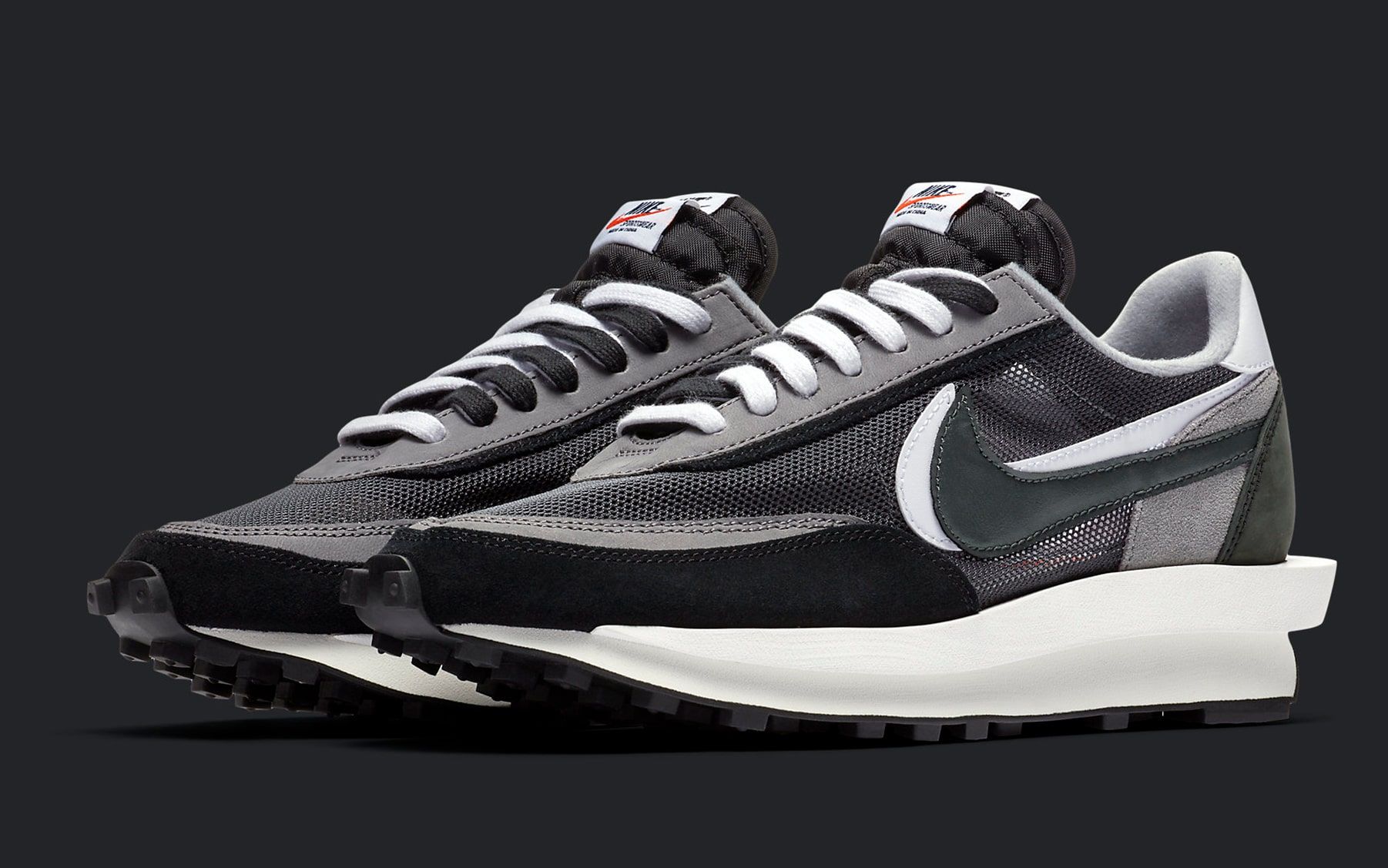 Sacai x hotsell nike ldwaffle 'black/anthracite'