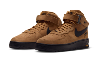 Nike Air Force 1 Mid '07 GORE-TEX Vibram "Wheat/Black" (SKU: IO1875-700).