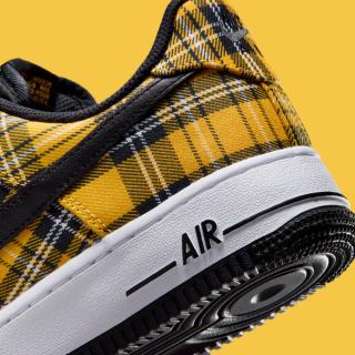 Nike Air Force 1 Low "Black/Yellow Ochre" (Plaid, Clueless, SKU: IR5596-900). Photo via Nike.