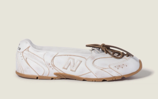 Miu Miu x New Balance 530SL Ballerina "White" (SKU: 5F846E-3F33-F0009-F-005). Photo via Miu Miu.