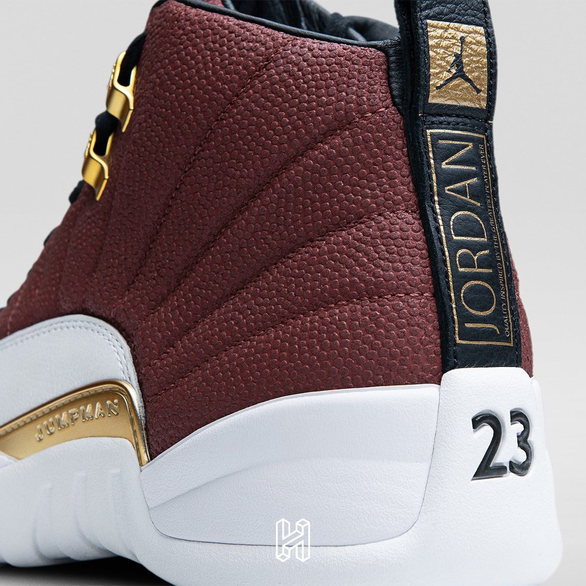 Jordan 12 burgundy and on sale gold