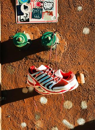 WOODstack's adidas Adistar Control 5 "Blood, Sweat & Tears" collab.