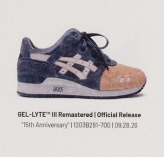 Ronnie Fieg x ASICS GEL-LYTE III "Salmon Toe" (15th Anniversary) release.