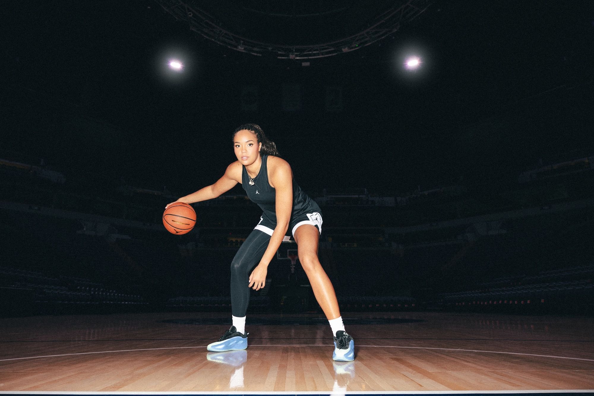Napheesa Collier wearing her "Queen Phee" Jordan Heir Series 2 P.E. Photo via Nike.