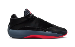 Air Jordan 40 in a "Black/Infrared 23/Dark Grey" color scheme inspired by the original Air Jordan 6 from 1991.