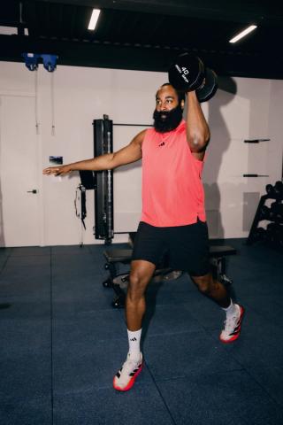 James Harden for the adidas Adizero Dropset Pro. Photo via adidas.