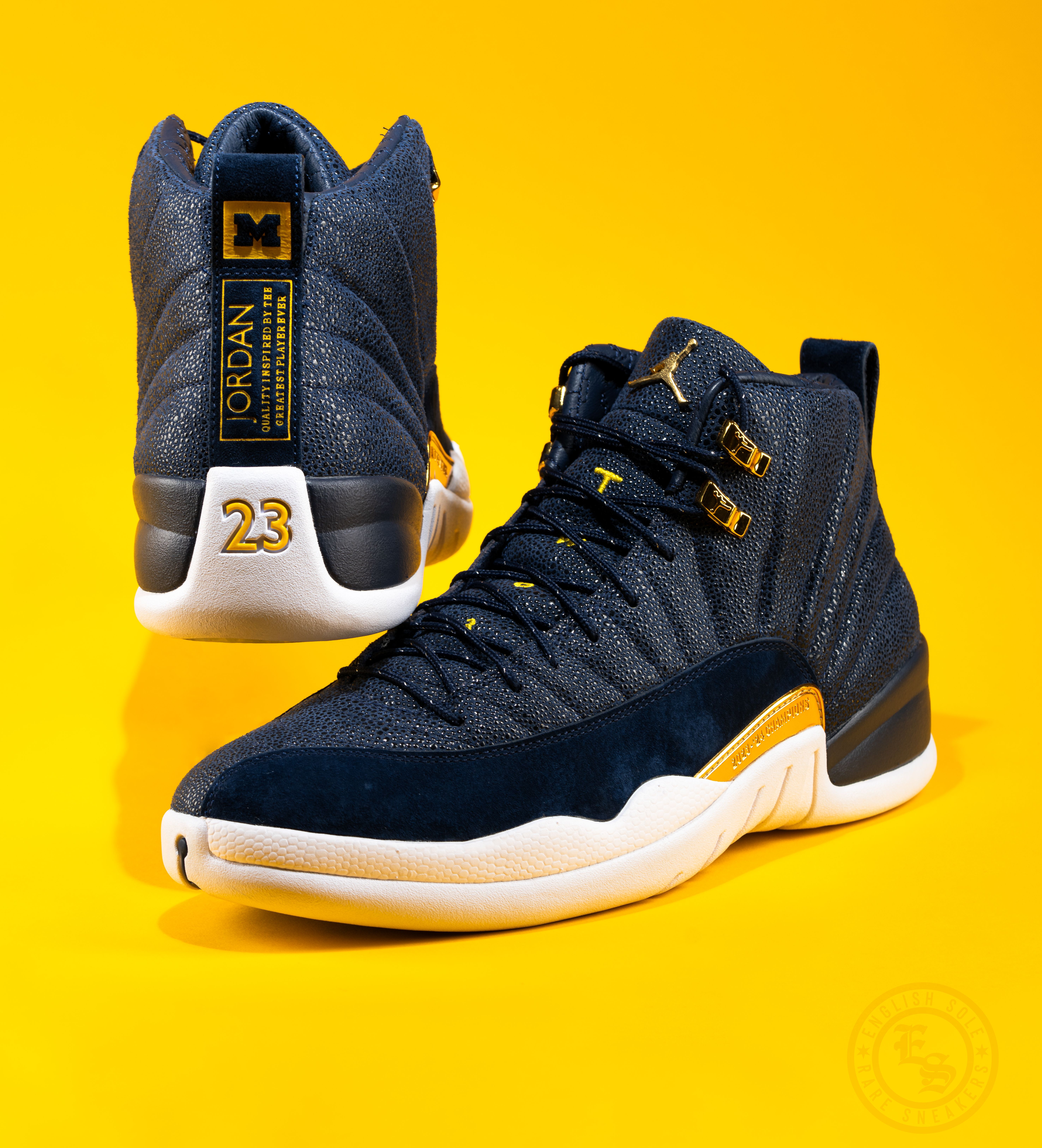 jordan 12 blue and yellow