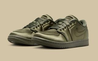 The Satin-Clad Air Jordan 1 Low MM Returns in "Medium Olive" 