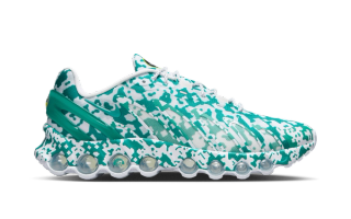 Cav Empt's Nike Air Max Dn8 in a "White/Neptune Green" color scheme.