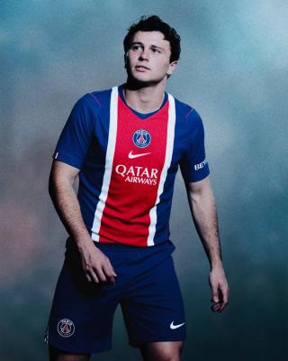 João Neves for PSG 26/27 Home Jersey. Photo via PSG.