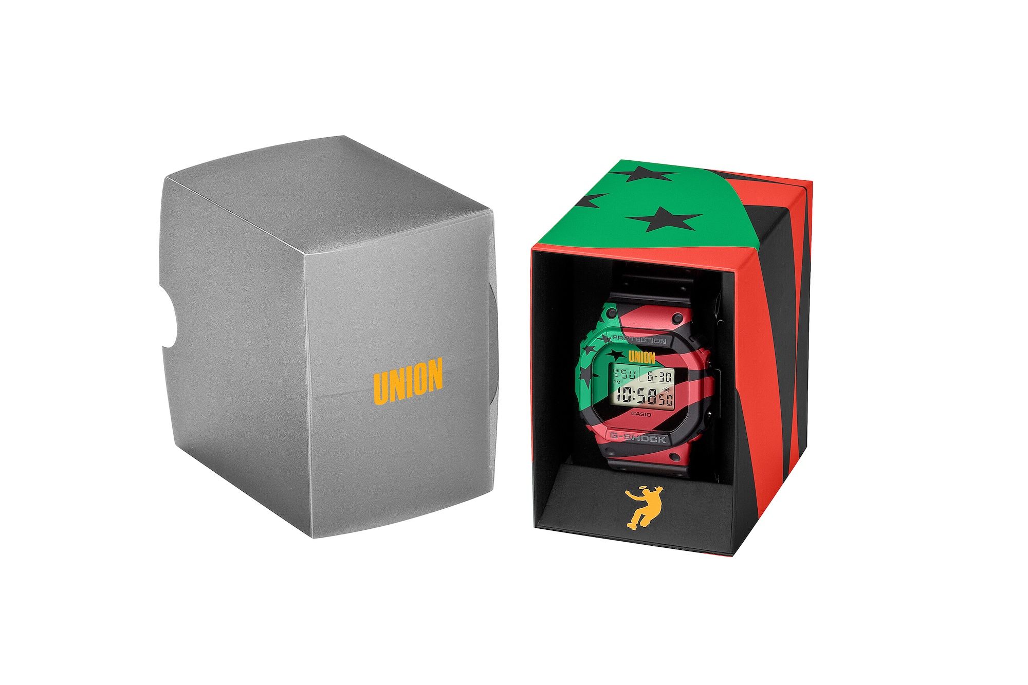 UNION x Casio G-SHOCK DW-5600RBG. Photo via Casio.