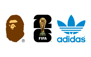 Logo lockup for BAPE®︎'s Adidas Originals collection inspired by the FIFA World Cup 2026.