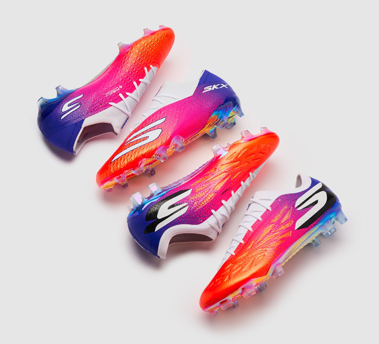 Skechers "Sunset" Pack, featuring pink-colored Razor 2 & SKX_2. Photo via Pro:Direct Soccer.