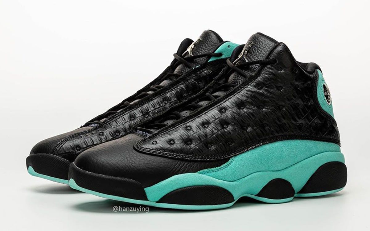 Jordan retro 13 top green and black