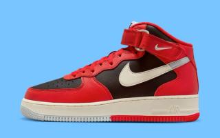 Nike Air Force 1 Mid “Split” Appears in Black and Red Blocking