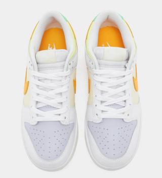 New Nike Women's Dunk Low Spring Mix Sneakers - White/ Sundial (FJ4742-100)