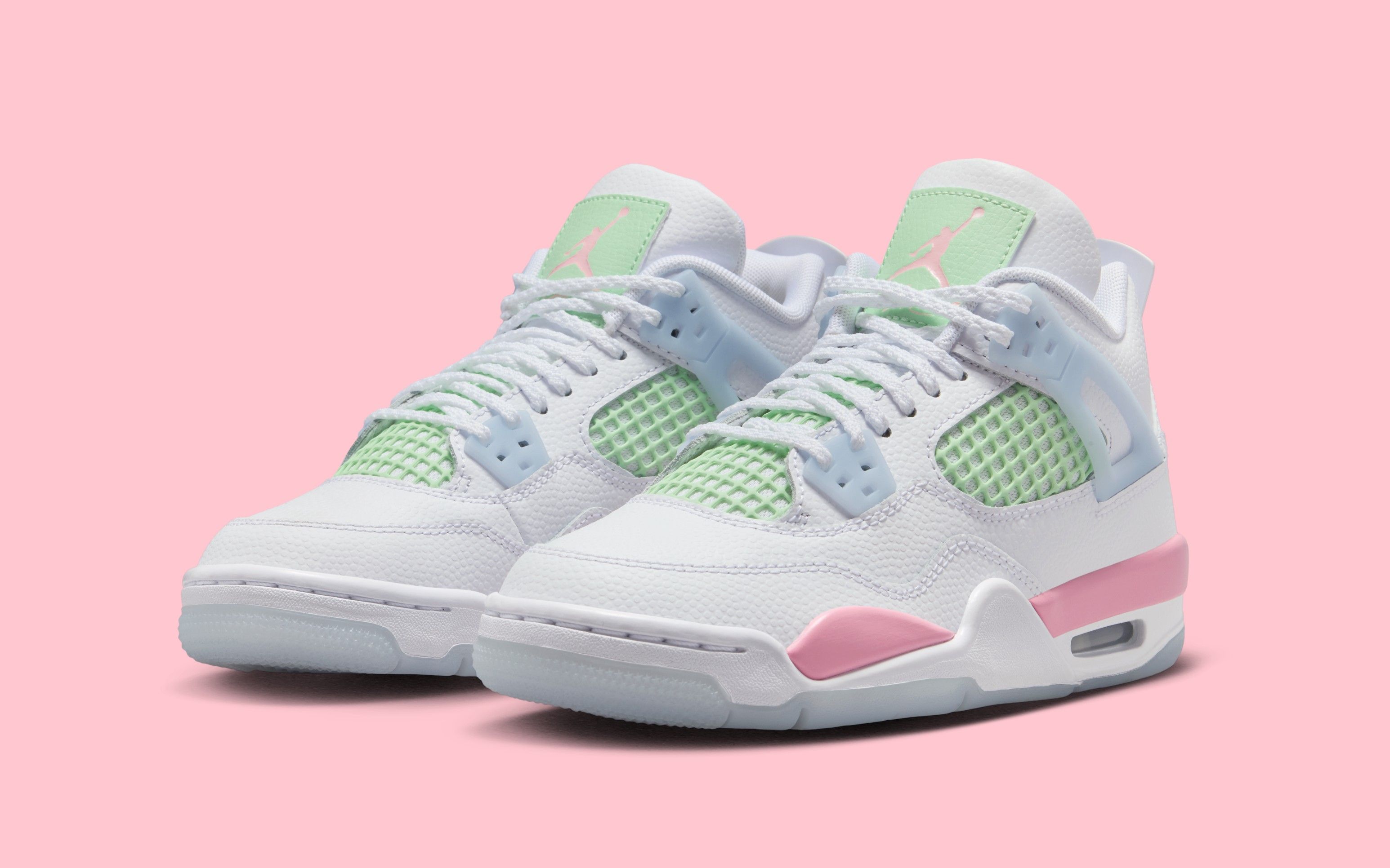 retro 4 pink and green