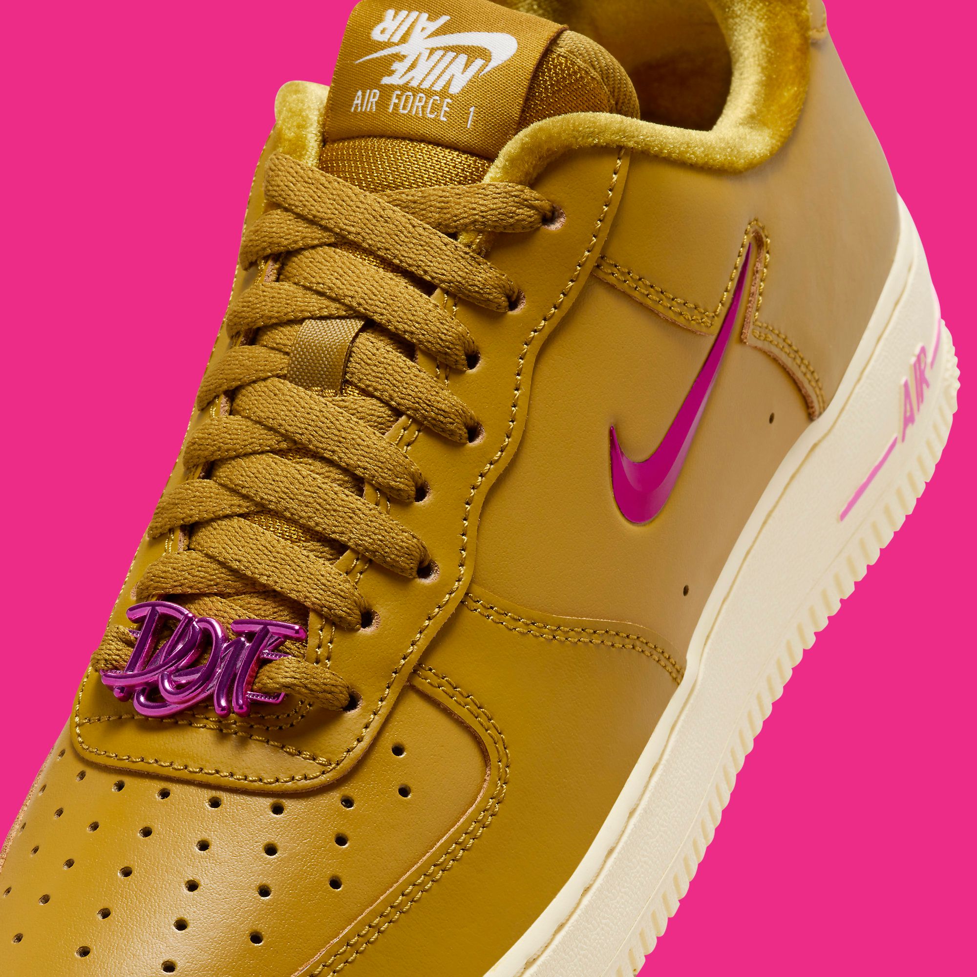 nike air force pink and yellow