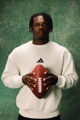Travis Hunter. Photo via Adidas.