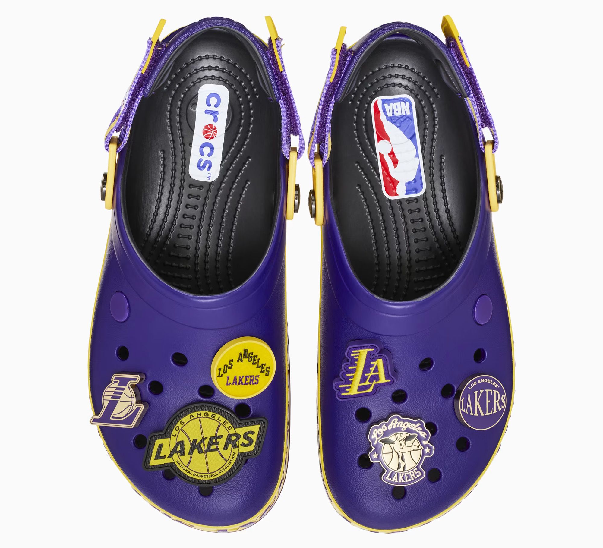 NBA x Crocs Crocband™ Clog "Los Angeles Lakers" (SKU: 212800-90H). Photo via Crocs.