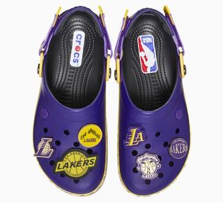 NBA x Crocs Crocband™ Clog "Los Angeles Lakers" (SKU: 212800-90H). Photo via Crocs.