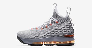 Nike LeBron 15 GS Safety Orange Grey 922811 080 Release Date 1