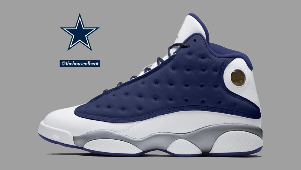 Dallas Cowboys Air Jordan 13 Sneakers, Cowboys Limited Shoes