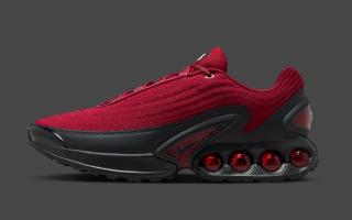 Nike Air Max Dn WTR in a "Noble Red/Black" color scheme.