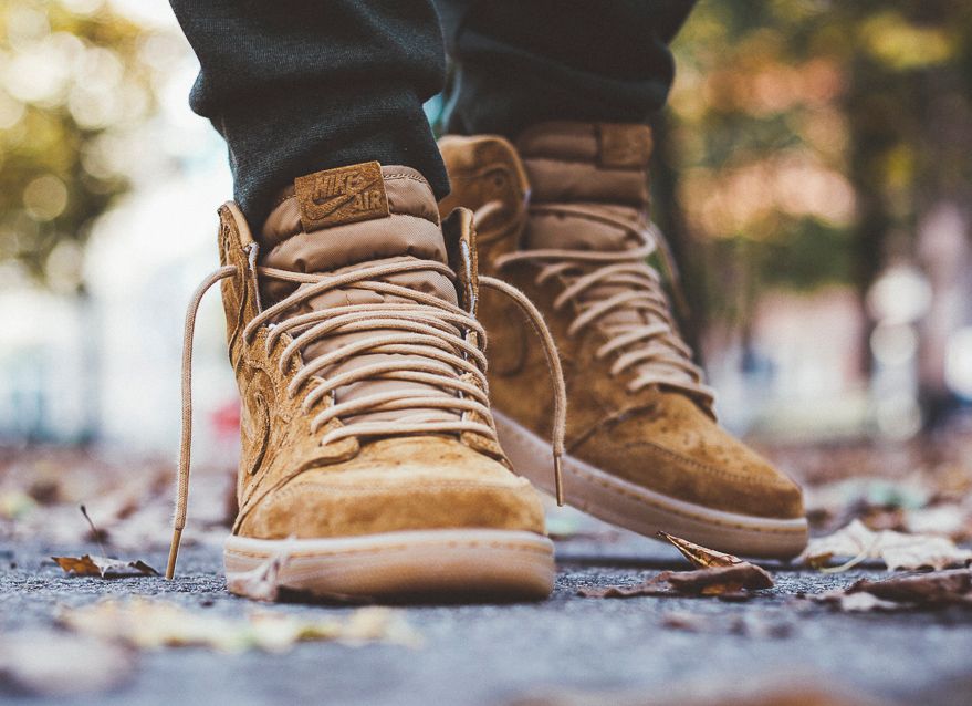 Nike air force 1 high wheat on feet best sale