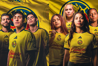 Promo visual for Club América's 2026/27 Home kit by adidas.