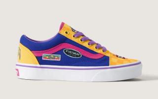 Adult's KPop Demon Hunters x Vans Classic Slip-On Shoe in a blue colorway.