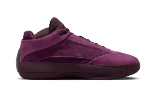 Air Jordan 40 in a "Bordeaux" color scheme.