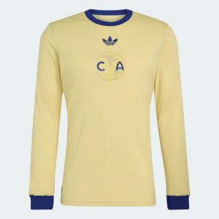 Club América 26/27 110th Anniversary Men's Long-Sleeve Jersey "Powder Yellow" (SKU: KU8016). Photo via adidas.