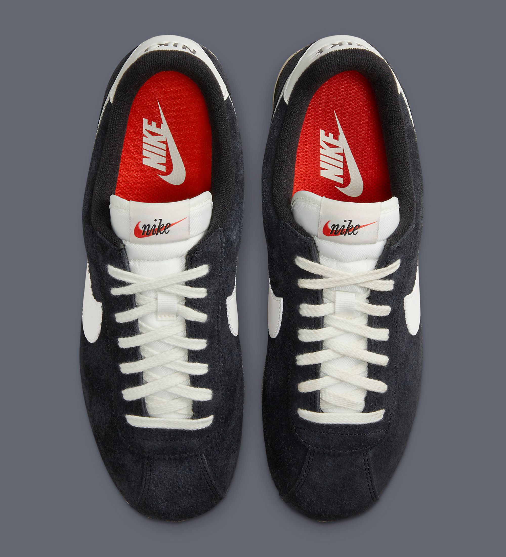 Nike cortez hot sale black suede