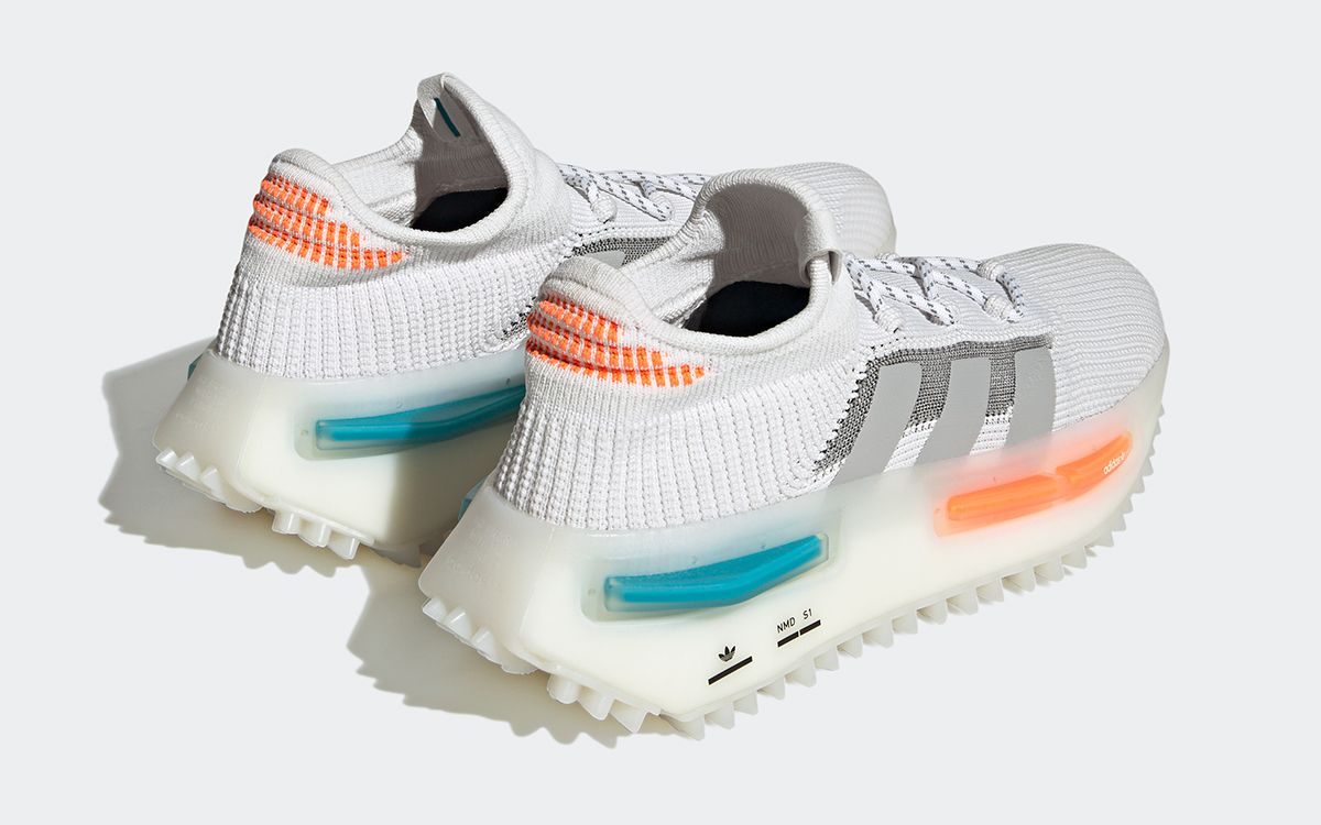 adidas gazelle silver green womens Adidas NMD_R1 Cloud White Orange– Hype Stew Sneakers Detroit main image 0