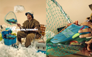 Vic Mensa for Salehe Bembury's multi-color New Balance 1000 "Fog Be The Cloud" collaboration.