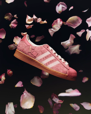"Old Rose" adidas Superstar by MENACE. Photo via adidas Originals.