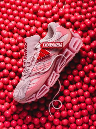 Willy Chavarria x adidas Megaride AG "Bubblegum" (Clear Pink/Powder Red). Photo by @ad__sneaks on Instagram.