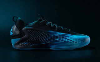 CLOT x Adidas Anthony Edwards 1 "Blue Flame" basketball sneaker.