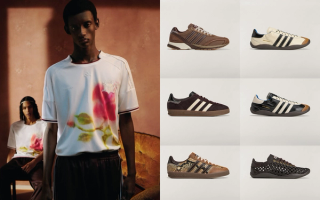 Campaign imagery for Wales Bonner's Spring 2026 adidas Originals Collection, which features the Karintha Lo, Gazelle Indoor, and Adios 1.